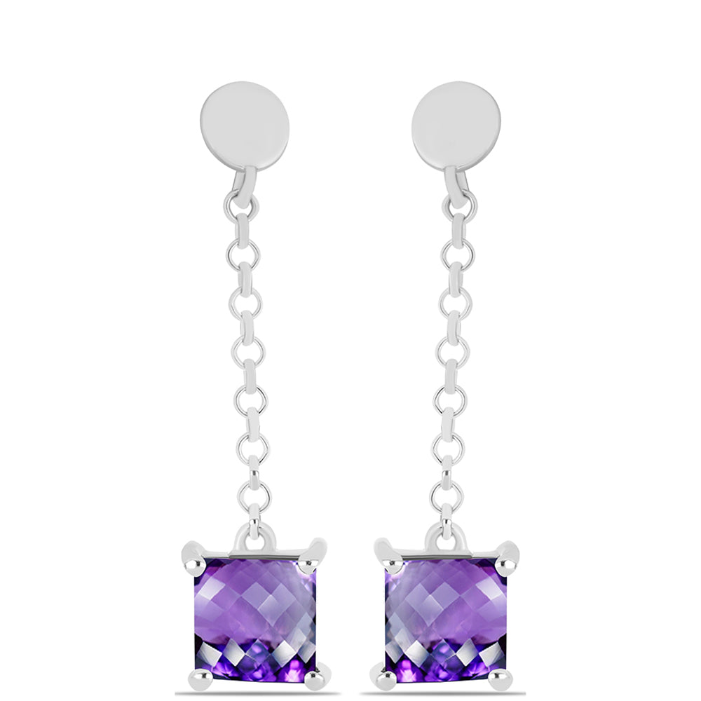 Silberohrringe mit marokkanischem Amethyst