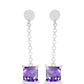 Silberohrringe mit marokkanischem Amethyst