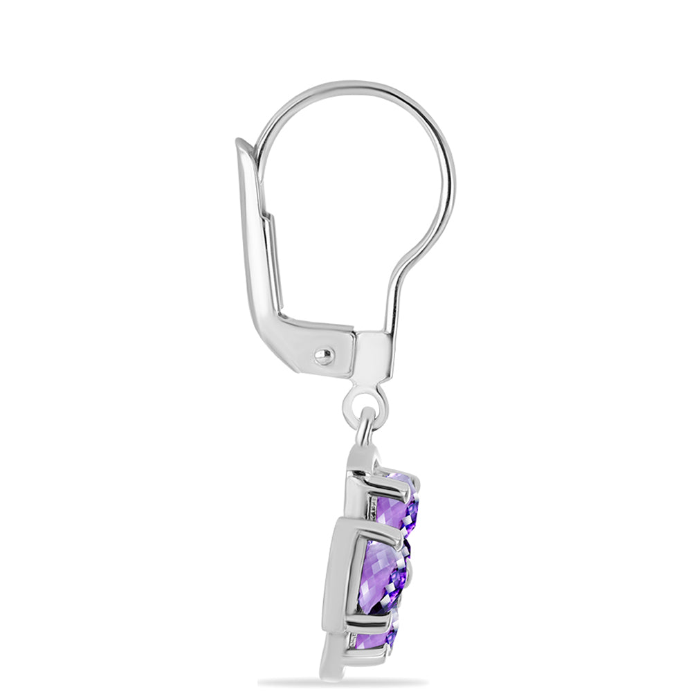 Silberohrringe mit marokkanischem Amethyst