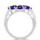 Silberring mit marokkanischem Amethyst und weißem Topas
