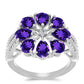 Silberring mit marokkanischem Amethyst und weißem Topas