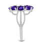 Silberring mit marokkanischem Amethyst und weißem Topas