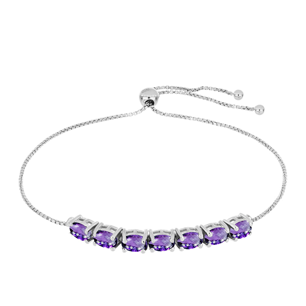 Silberarmband mit marokkanischem Amethyst