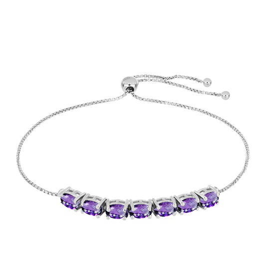 Silberarmband mit marokkanischem Amethyst