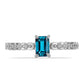Silberring mit londonblauem Topas