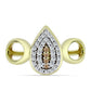 schmuckgarnitur aus Goldplattierte Silber mit Champagner-Diamant und weißem Topas