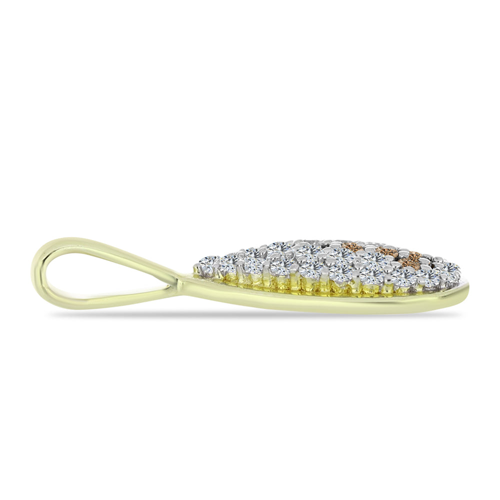 schmuckgarnitur aus Goldplattierte Silber mit Champagner-Diamant und weißem Topas 5 
