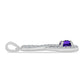 Silberanhänger mit marokkanischem Amethyst und weißem Topas