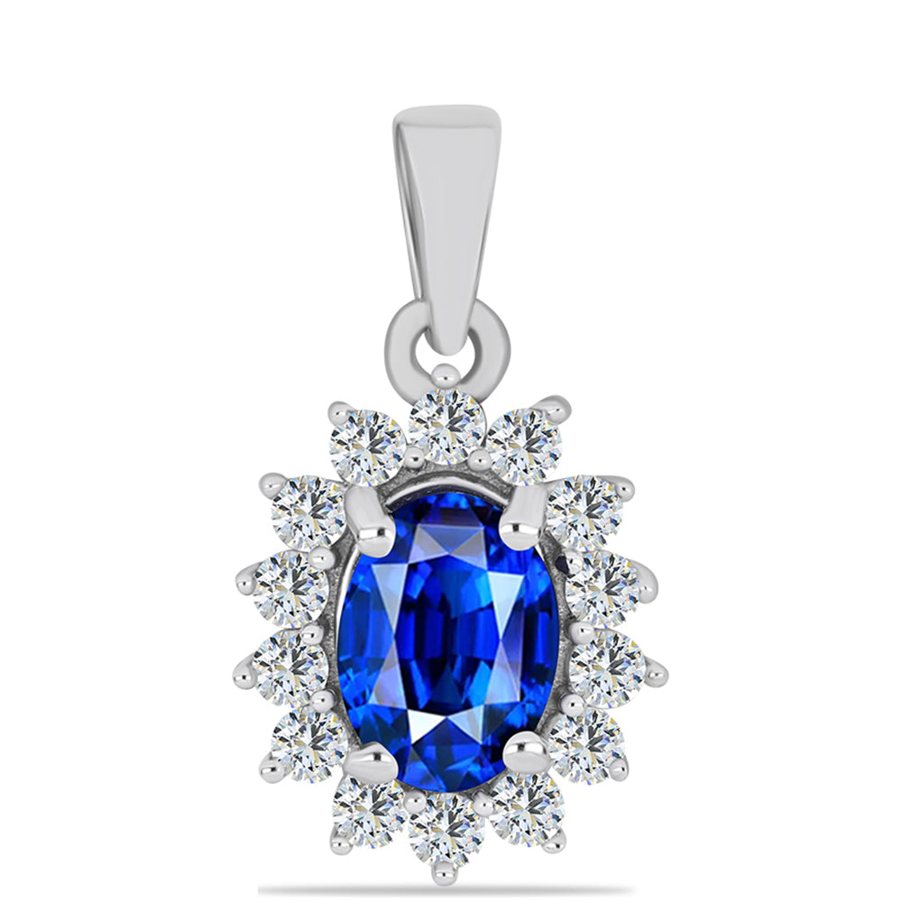 schmuckgarnitur aus Silber mit australischem blauem Saphir und weißem Topas 4 