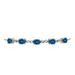 Silberarmband mit londonblauem Topas und weißem Topas
