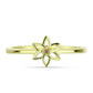 Goldplattierter Silberring mit Champagner-Diamant