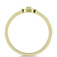 Goldplattierter Silberring mit Champagner-Diamant