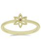 Goldplattierter Silberring mit Champagner-Diamant