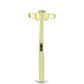 Goldplattierter Silberring mit Champagner-Diamant