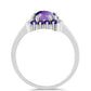 Silberring mit marokkanischem Amethyst und weißem Topas