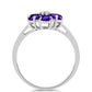 Silberring mit marokkanischem Amethyst und weißem Topas