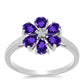Silberring mit marokkanischem Amethyst und weißem Topas