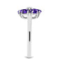 Silberring mit marokkanischem Amethyst und weißem Topas