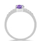Silberring mit marokkanischem Amethyst und weißem Topas