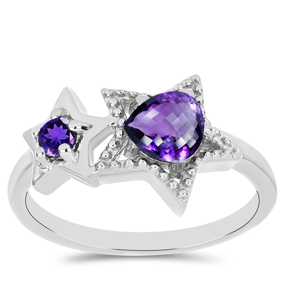 Silberring mit marokkanischem Amethyst 3 