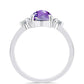 Silberring mit marokkanischem Amethyst und weißem Topas