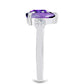 Silberring mit marokkanischem Amethyst und weißem Topas