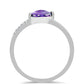 Silberring mit marokkanischem Amethyst und weißem Topas