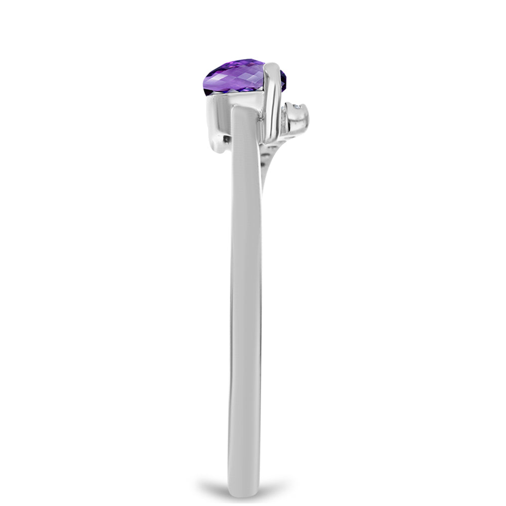 Silberring mit marokkanischem Amethyst und weißem Topas 4 