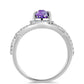 Silberring mit marokkanischem Amethyst und weißem Topas