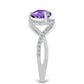 Silberring mit marokkanischem Amethyst und weißem Topas