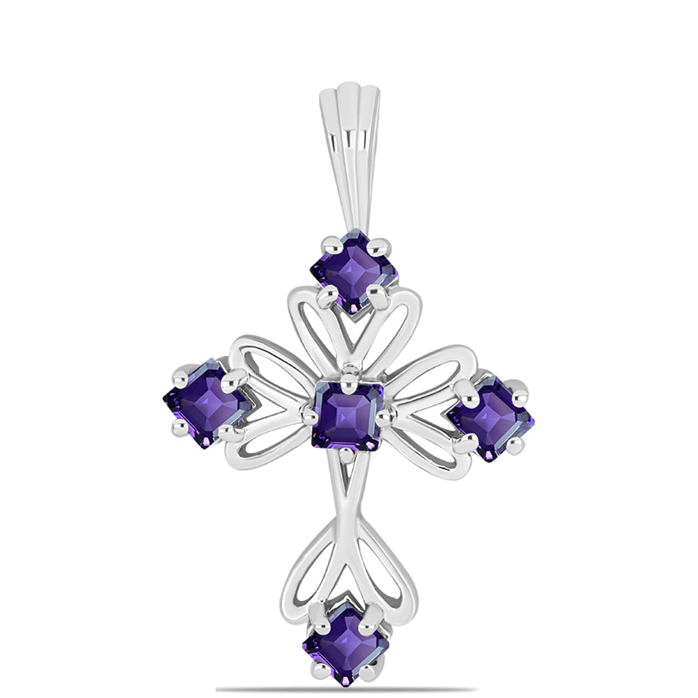 Silberanhänger mit marokkanischem Amethyst 1 
