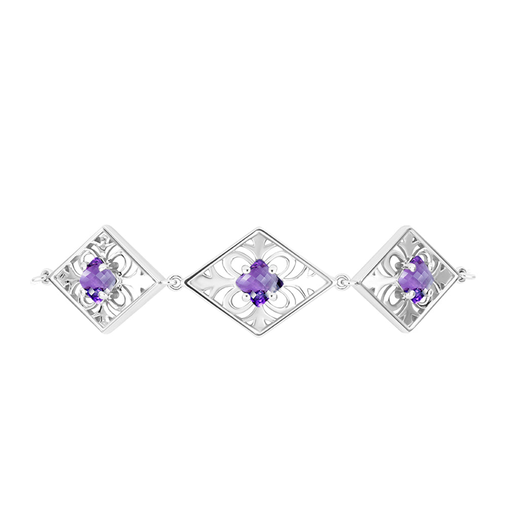 Silberarmband mit marokkanischem Amethyst