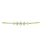 Goldplattiertes Silberarmband mit Champagner-Diamant und weißem Diamant