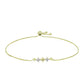 Goldplattiertes Silberarmband mit Champagner-Diamant und weißem Diamant