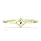 Goldplattierter Silberring mit Champagner-Diamant
