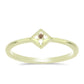 Goldplattierter Silberring mit Champagner-Diamant