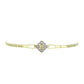 Goldplattiertes Silberarmband mit Champagner-Diamant und weißem Diamant