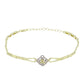 Goldplattiertes Silberarmband mit Champagner-Diamant und weißem Diamant