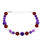 Silberarmband mit marokkanischem Amethyst und weißer Süßwasserperle