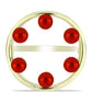 Goldplattierter Silberring mit roter Süßwasserperle
