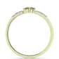 Goldplattierter Silberring mit Champagner-Diamant und weißem Diamant
