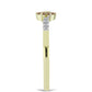 Goldplattierter Silberring mit Champagner-Diamant und weißem Diamant