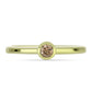 Goldplattierter Silberring mit Champagner-Diamant
