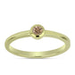 Goldplattierter Silberring mit Champagner-Diamant