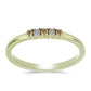 Goldplattierter Silberring mit Champagner-Diamant und weißem Diamant