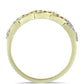 Goldplattierter Silberring mit Champagner-Diamant und weißem Diamant