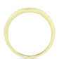 Goldplattierter Silberring mit Champagner-Diamant und weißem Diamant