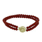 Goldplattiertes Silberarmband mit roter Süßwasserperle