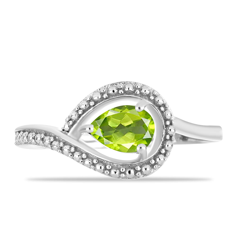Silberring mit Peridot aus Changbai 2 