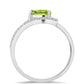 Silberring mit Peridot aus Changbai